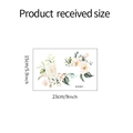 Dettaglio dell'adesivo murale KG361 che mostra dimensioni 15x23cm e design con foglie - KG361