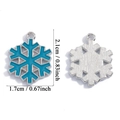 Schneeflocken-Anhänger aus blauer Emaille und Silberlegierung für DIY-Schmuck - Schneeflocken-Stil (A7-429)