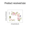 Dettaglio adesivo per interruttore con rose rosa e dimensioni di 17x14,5 cm - KG362
