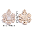 Weißer Emaille und Gold Schneeflocke Anhänger für DIY Schmuck, 2,2 cm hohe Anhänger - Schneeflocken-Stil (A7-432-Weiß)