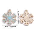 Hellblauer Schneeflocke Anhänger aus Legierung mit Goldrand, Größe 2,2cm x 1,8cm - Schneeflocken-Stil (A7-432-Blau)