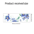 Specifiche dettagliate delle dimensioni per adesivi murali fiori blu in layout 90x30cm - Fiori ad Acquerello Blu