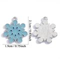 Blauer Emaille-Schneeflocken-Anhänger aus Legierung für DIY-Schmuck und Ketten - Schneeflocken-Stil (A7-435)
