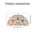 Detailed dimension guide for Mandala wall sticker FX-F491 in bohemian style - 33x60cm