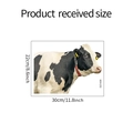Realistic cow wall sticker dimensions shown as 30x22 cm for home window decoration - 30x22cm