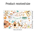 Adesivi murali circo con dimensioni per motivi leone elefante e tenda da circo - 30*90cm*2pcs