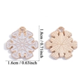 Schneeflocken Anhänger aus Metall in Gold und Weiß für DIY Schmuck, 1,8cm Größe - Schneeflocken-Stil (A7-439-Weiß)