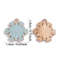 Hellblauer Emaille-Schneeflocken-Anhänger mit goldener Rückseite und 1,8cm Maßen - Schneeflocken-Stil (A7-439-Blau)