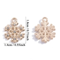Goldener Schneeflocken-Anhänger mit Strasssteinen für DIY Schmuck und Halsketten - Schneeflocken-Stil (A7-440-KC Gold)