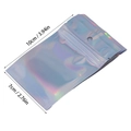 Bolsas holográficas resellables para joyas de 10x7cm con orificio para colgar y autocierre - Estilo Ziplock Holográfico / 7*10cm (Interior 6*7) / Holográfico Iridiscente