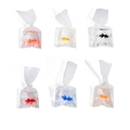 Creative resin goldfish water bag earrings in six vibrant colors with metal loops - Random Color Mixing / 53*23.5mm / 3.4g