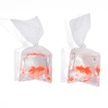 Creative goldfish in water bag earrings made of resin for a unique 3D visual effect - Orange / 53*23.5mm / 3.4g