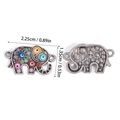 Etnische olifant connector met boze oog emaille details voor DIY sieraden - Olifant Connector (A5-248)