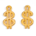 Close-up of golden dollar sign alloy pendants for jewelry making and DIY crafts - A5-316-imitation Gold / 17*9mm / 0.56g