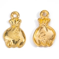 Detailed macro view of golden dollar sign money bag charms for DIY jewelry making - A5-314-imitation Gold / 18*11mm / 0.55g