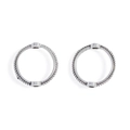 Vue macro de perles d'espacement en alliage argenté avec texture corde pour bijoux DIY - 13*13mm / Argent Ancien (A5-370 Argent Ancien / 13*13mm / Enveloppe Perles 10mm)