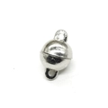 Detailweergave van zilveren magneetsluitingen voor DIY-kettingen en armbanden maken van sieraden - 1 Paar (12x8mm) / Witgoud