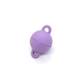 Detailopname van een paarse magnetische bolsluiting voor DIY-halsketting sieraden - 1 Paar (12x8mm) / Paars