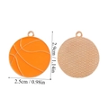 Front and back detail of a basketball charm with dimensions of 2.9cm by 2.5cm - A5-401/29*25mm/2.22g
