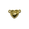 Dettaglio chiusura magnetica a forma di cuore dorata per creazione gioielli fai-da-te - Oro Imitazione / 15*10 Mm / 168 G