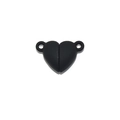 Dettaglio della chiusura magnetica nera a forma di cuore per la creazione di gioielli fai da te - Nero / 15*10 Mm / 168 G