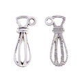 Colgantes batidor de plata antigua para creación de joyas y manualidades de bricolaje - Colgante con Forma de Batidor (A5-409) / 1 Pieza/Paquete (23x8mm) / Plata antigua