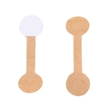 Detail of dumbbell-shaped kraft paper adhesive jewelry tags for rings and bracelets - Round Kraft Paper (50*19mm) / A5-432