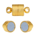 Detail van gouden cilindrische magneetsluitingen voor DIY kettingen en armbanden - Cilindrische Magnetische Sluiting (A5-427) / 12*6mm (1.4g) / Imitatiegoud
