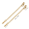 5cm gold stainless steel extension chain with lobster clasp for necklaces and bracelets - Teardrop Plate Style (A5-424) / Gold