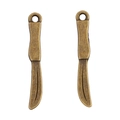 Ciondoli bisturi in miniatura in lega di zinco bronzo per gioielli fai da te e artigianato - Coltello / Bronzo Antico