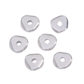 Set of silver CCB triangular spacer beads for DIY jewelry making and handmade necklaces - White K Color / 6*6mm / 0.03g / Pore Size Approx. 1mm