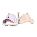 Ciondolo cappello da baseball smaltato con stelle blu e strisce per gioielli fai da te - Stile Cappellino da Baseball (A8-096)