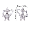 Detailed macro view of 1.5x1.8cm 3D silver teapot pendants with vintage embossed texture - A6-090-antique Silver/18*15mm/1.78g