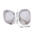 Detailed view of silver CCB beads with dimensions 1.2cm by 1.0cm for DIY jewelry making - Medium Geometric Bead (A6-105) / 50 Pieces / Silver