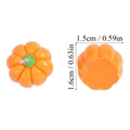 Detalle de mini colgante de calabaza en resina, 1,5 cm x 1,6 cm para joyería artesanal - A6-063 - Calabaza / 15*16 Mm / 229 G