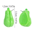Vista de dimensiones del colgante de verdura en resina: 1,2 cm ancho y 2,2 cm alto - A6-074-chayote/22*12mm/2.05g