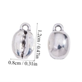 Vintage zilveren koffieboon hangers van legering voor DIY sieraden met afmetingen - A6-082-antiek Zilver/12*8mm/182g