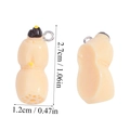Vista detallada del colgante de resina de loto con medidas de 2,7 cm para joyería artesanal - A6-076-raíz De Loto/27*12 Mm/24 G