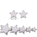 Detailed size comparison of golden star beads showing a 1cm diameter measurement guide - Five-Pointed Star (A6-096) / 10*9mm / Silver