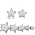 Macro detail of 12mm silver star CCB spacer beads for DIY jewelry making and crafts - Five-Pointed Star (A6-096) / 12*11mm / Silver