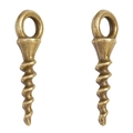 Vue détaillée de pendentifs en alliage bronze vintage en forme de vis avec filetage - Bronze Antique