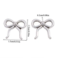 Detailweergave van zilveren strikbedeltjes met precieze afmetingen 1,3 cm bij 1,5 cm - A6-135-antiek Zilver/15*13mm/157g
