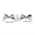 Detail van legering strik kralen met afmetingen voor sieraden maken project - A6-137-antiek Zilver/19*10mm/2g