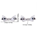 Gedetailleerde afmetingen van de zilveren strik-tussendoor van 1,9 cm lang en 0,8 cm hoog - A6-141-antiek Zilver/19*8mm/157g