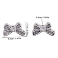 Detail van vintage zilveren strikbedeltjes met afmetingen 1,6cm breed en 0,1cm gaatje - A6-142-antiek Zilver/16*11mm/209g