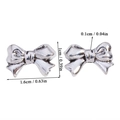Detail van zilveren legering strik kralen 1,6cm voor het maken van DIY sieraden - A6-143-antiek Zilver/16*10mm/235g