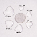 Cabujones de cristal transparente en forma de corazón para creación de joyas DIY - Transparente / 12*12*5mm