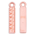 Macro view of alloy ruler pendants in rose gold finish for DIY jewelry crafting - KC Gold
