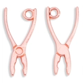 Dettaglio di ciondoli a forma di pinza in oro rosa lucido per gioielli fai-da-te - Oro Rosa (A2-498)