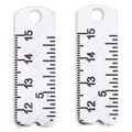 Silver alloy ruler pendants with scale engravings for DIY necklace and bracelet crafting - Antique Silver